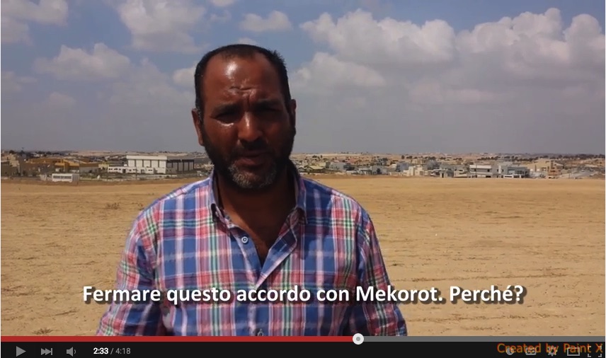 Stop Mekorot! – Video message from Palestine to Rome