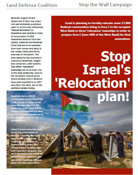 Factsheet: Stop Israel’s ‘Relocation’ Plan!