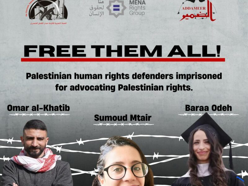 Stop the Wall, Addameer and Mena Rights Group condemn Israel’s targeting of Palestinian human rights defenders 
